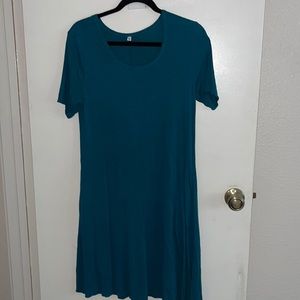 Medium Teal Flowy Dress